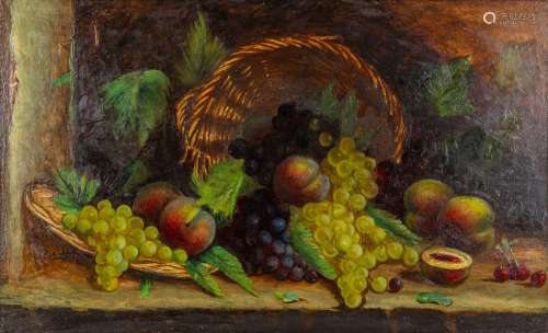 Modeste CARLIER (1820-1878) 'Still life with fruits' oil on ...