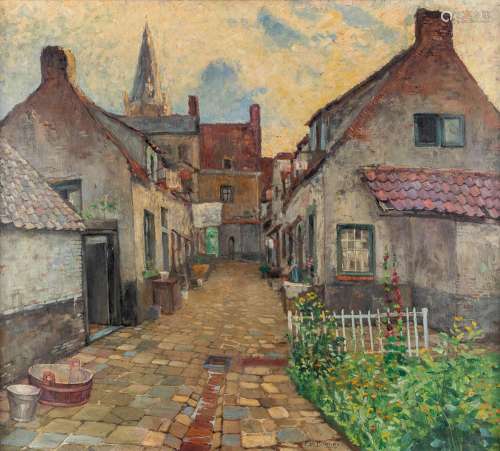 Robert BOUDRY (1878-1961) 'Antwerpen 1928' oil on panel (W:9...
