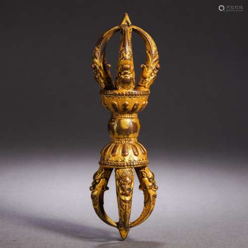A Bronze-gilt Vajra