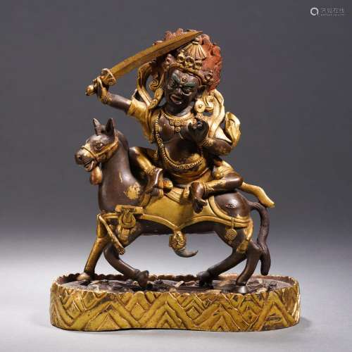 A Bronze-gilt Palden Lhamo