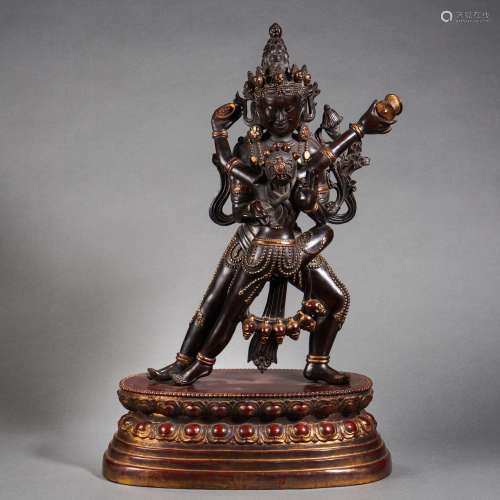A Carved Wooden Dakini