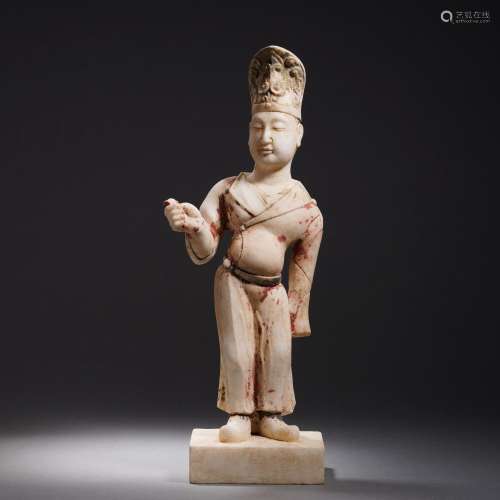 A Carved Marble Standing Figure