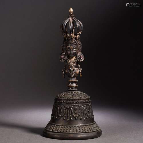 A Tibetan Bronze Ritual Bell