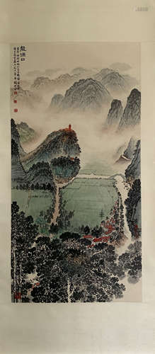 钱松喦 山水(龙源口)