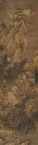 蓝瑛 丙申（1656年）作 蚕丛飞雪 立轴