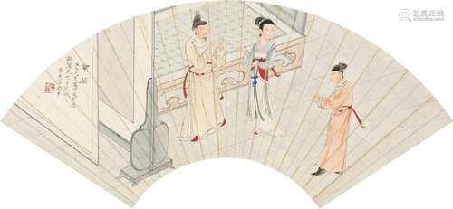 卜孝怀 丙子（1936年）作 絮阁 扇面