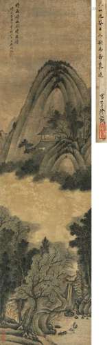 释几谷 壬子(1852年)作 欲雨图 立轴