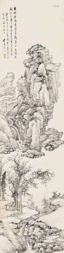 顾沄 壬午(1882年)作 黄茅小景图 立轴