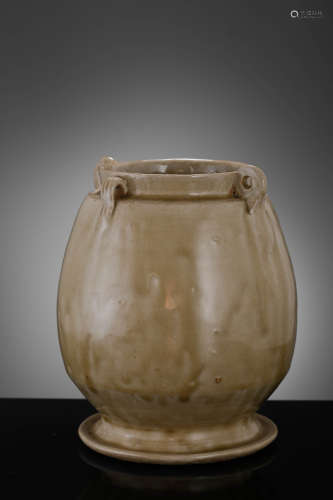 A Yue Kiln Four-Handles Jar