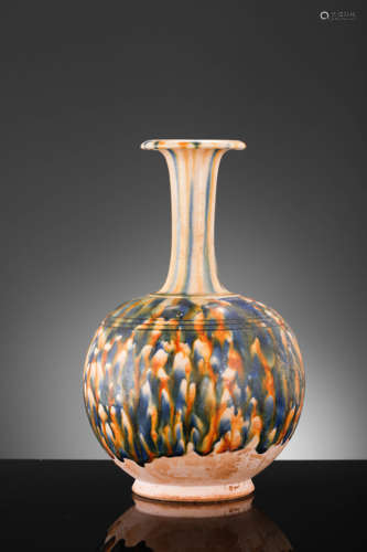 A Sancai Splaying Vase