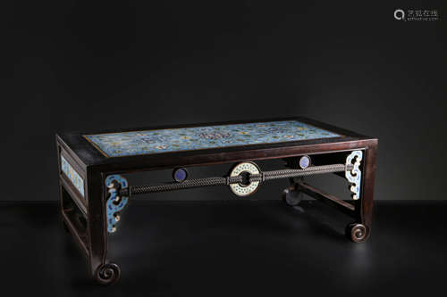 A Cloisonne Enamel Kang Table