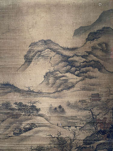 A Chinese Landscape Painting, Tang Bohu Mark