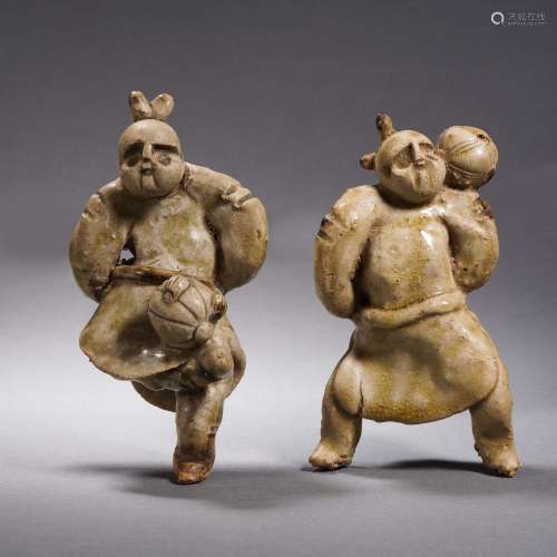 Two Pottery Figures