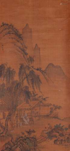 A Chinese Scroll Painting By You Qiu