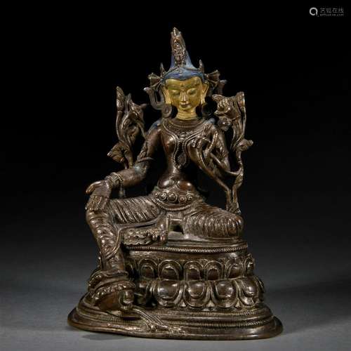 A Tibetan Bronze Green Tara