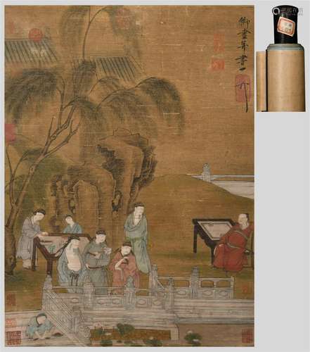 A Chinese Scroll Painting By Song Huizong