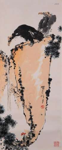 A Chinese Scroll Painting By Pan Tianshou