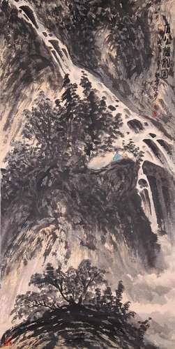 A Chinese Scroll Painting By Fu Baoshi