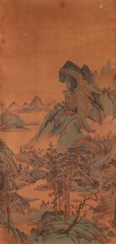 A Chinese Scroll Painting By Dong Yuan