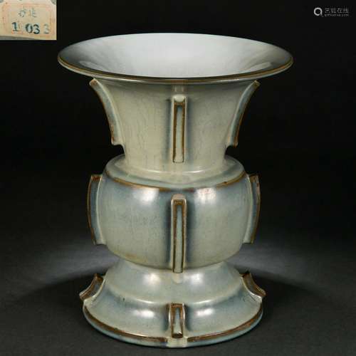 A Chinese Ru-ware Beaker Vase Gu