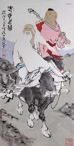 A Chinese Scroll Painting By Fan Zeng