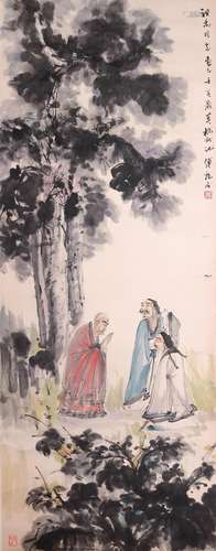 A Chinese Scroll Painting By Fu Baoshi