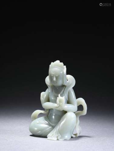 A Carved Jade Bodhisattva