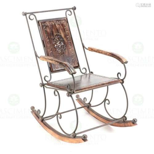 AN ARTS & CRAFTS ROCKING CHAIR