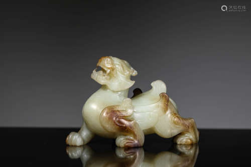 A Carved Jade Pixiu Ornament