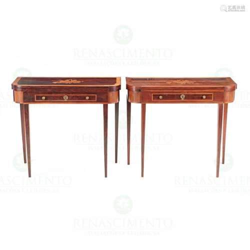 A PAIR OF D. MARIA (1777-1816) CARD TABLES