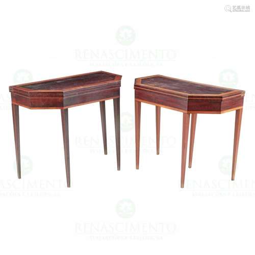 A PAIR OF D. MARIA (1777-1816) CARD TABLES