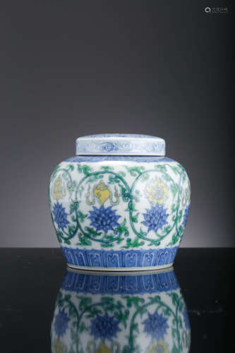 A Doucai Glaze Eight Trigrams Jar And Cover