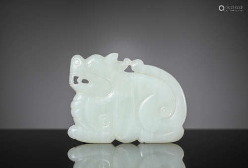 A Carved Jade Pixiu Ornament