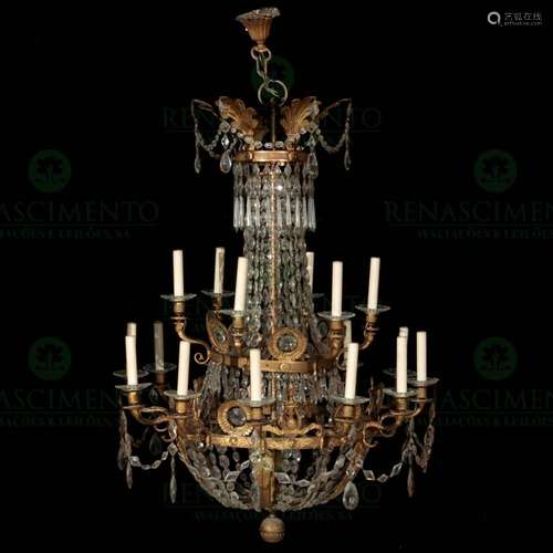 AN EMPIRE STYLE CHANDELIER