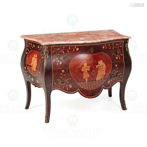 A LOUIS XV STYLE COMMODE