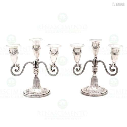 A PAIR OF CANDELABRA