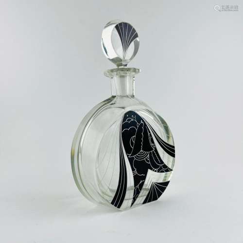 Art deco crystal bottle