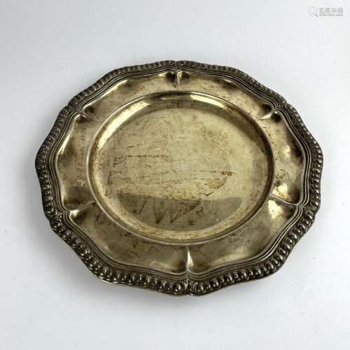 French silver tray