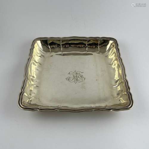 Two chilean silver trays