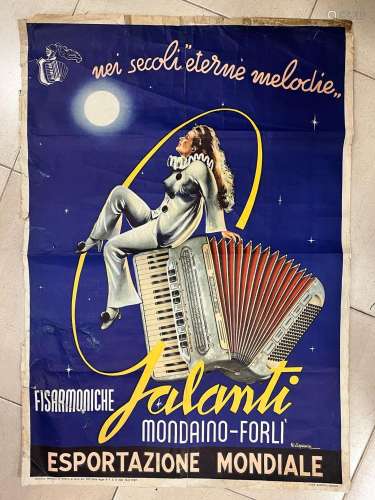 Italian advertising poster for Galanti accordions