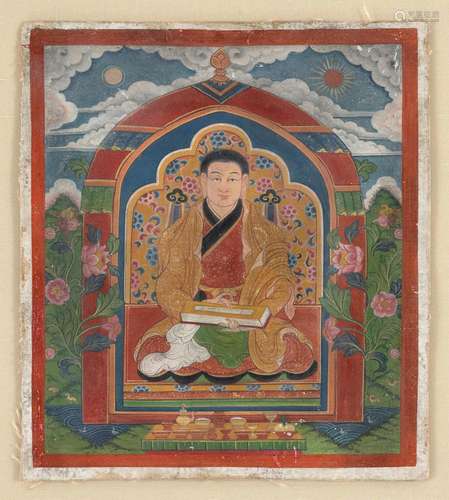 TWO PORTRAITS OF ZANABAZAR AND THE SEVENTH JETSUNDAMPA KHUTU...