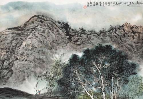 吴传麟 辛酉(1981年)作 海南山色 立轴