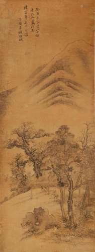 ATTRIBUTED TO QIAN WEICHENG (1720-1772) Landscape after Tang...