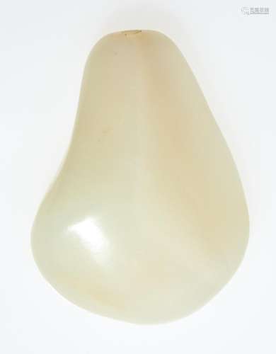 A Fine Chinese White Jade Snuff Bottle Height 3 "