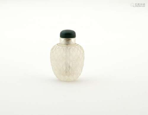 A Chinese Rock Crystal Basketweave Snuff Bottle Height 2 &qu...