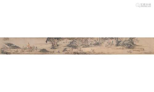 A Chinese School Painting Sight Width 89 1/2 "