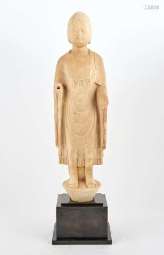 A Chinese Stone Carving of a Standing Bodhisattva Height 23 ...