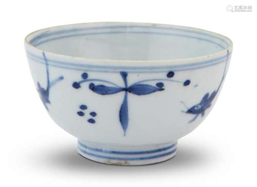 A Chinese Blue and White Porcelain Bowl Diameter 4 "