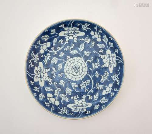 A Chinese Blue and White Porcelain Plate Diameter 10 1/2 &qu...