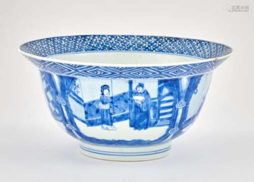 A Chinese Blue and White Porcelain Bowl Diameter 8 "